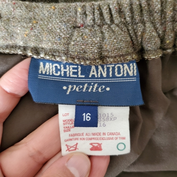 Brown high waisted lambswool midi skirt with fringe - Picture 12 of 12